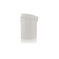 Tarro con tapa precintable PP/HDPE blanco para muestras sólidas