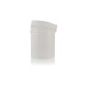 Tarro con tapa precintable PP/HDPE blanco para muestras sólidas