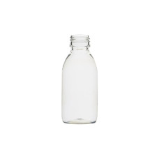 Frasco de laboratorio PET transparente boca ancha rosca PP28