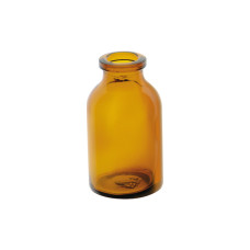 Vial ámbar boca capsulable 20 mm vidrio sodocálcico tipo III farmacopea US