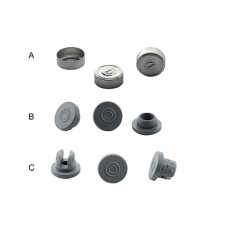 Tapones de clorobutilo y cápsulas de aluminio para viales boca capsulable 20 mm