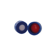 Tapón roscado 9-425 polipropileno con septum silicona/PTFE para viales