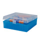 Caja de plástico para viales con tapa bisagra congelable -130 °C a +130 °C polipropileno autoclavable