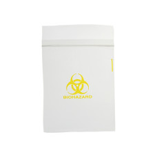 Bolsa doble para transporte de muestras biológicas con cierre zip y compartimento para documentos