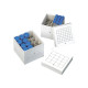Caja de cartón congelable para tubos de centrífuga 15 ml y 50 ml hasta -80 °C