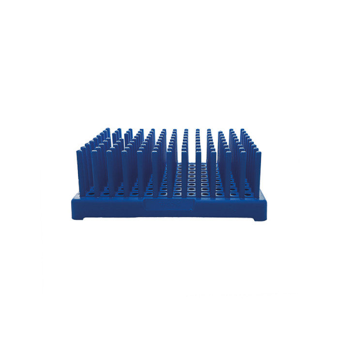 Rack de varillas para tubos de ensayo polipropileno azul