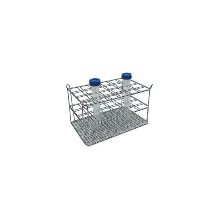 Gradilla para tubos de centrífuga acero inoxidable doble alambre
