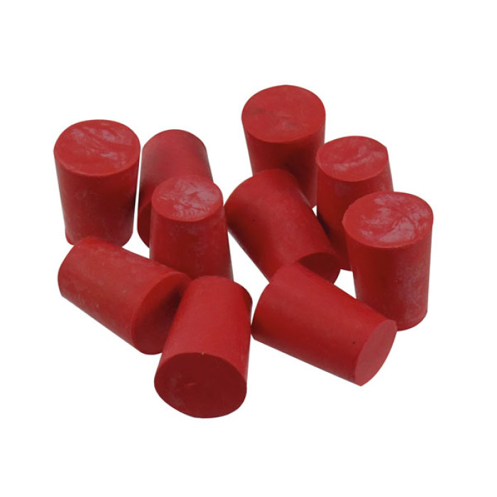 Tapón de goma macizo rojo goma natural
