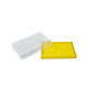 Caja de almacenaje para microtubos PCR 0,2 ml con tapa transparente polipropileno