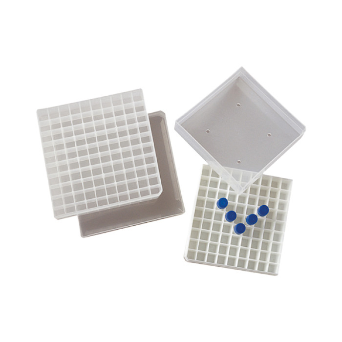 Caja de congelación para criotubos y viales polipropileno color natural