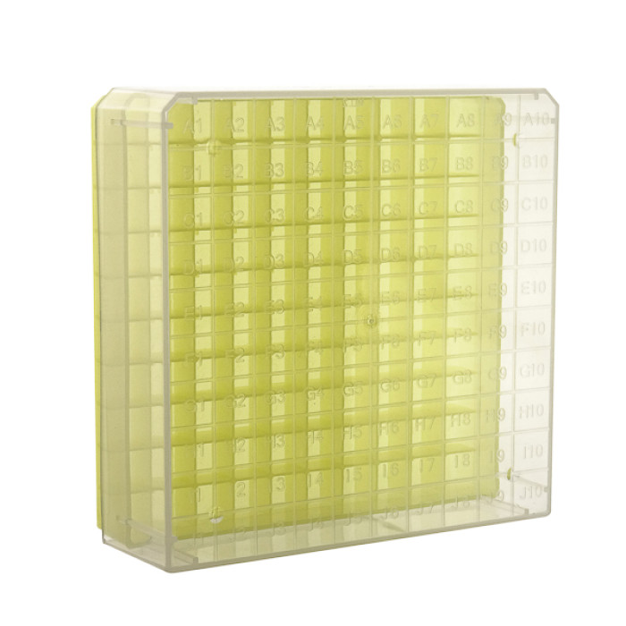 Caja para criotubos de polipropileno con tapa numerada congelable -90 °C a +120 °C