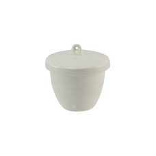 Crisol de porcelana con tapa forma mediana esmaltado Basic Line