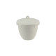 Crisol de porcelana con tapa forma mediana esmaltado Basic Line
