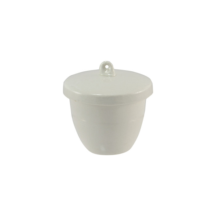 Crisol de porcelana con tapa forma mediana esmaltado Basic Line