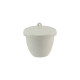 Crisol de porcelana con tapa forma mediana esmaltado Basic Line