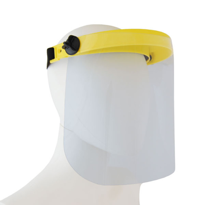 Pantalla facial de protección policarbonato 180° EN 166 banda ajustable