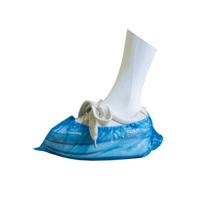 Cubrezapatos desechables visitantes impermeables con elástico tobillo 15x38 cm