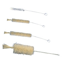 Juego de 9 escobillones surtidos nylon y pelo natural para tubos y material de laboratorio