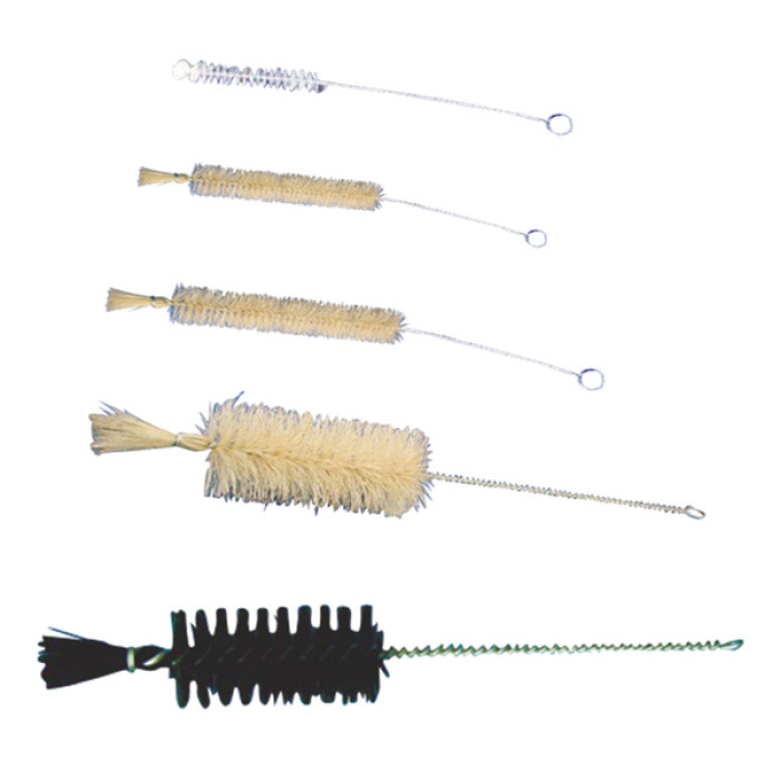 Juego de 9 escobillones surtidos nylon y pelo natural para tubos y material de laboratorio