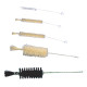 Juego de 9 escobillones surtidos nylon y pelo natural para tubos y material de laboratorio
