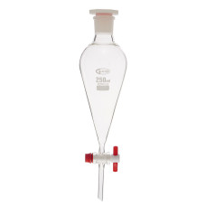 Embudo de decantación cónico con llave de PTFE borosilicato 3.3 GLASSCO