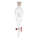 Embudo de decantación cónico con llave de PTFE borosilicato 3.3 GLASSCO