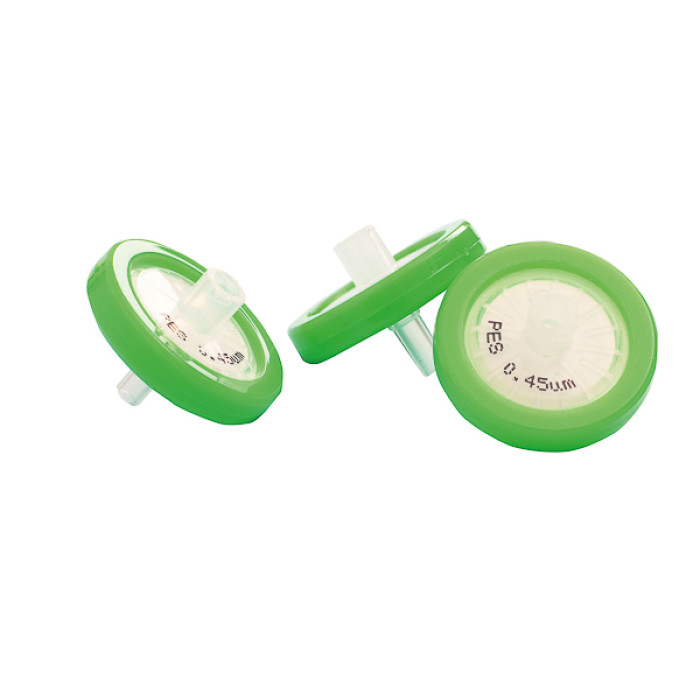 Filtros de jeringa PES hidrofílicos cuerpo PP conexiones FLL/MLS