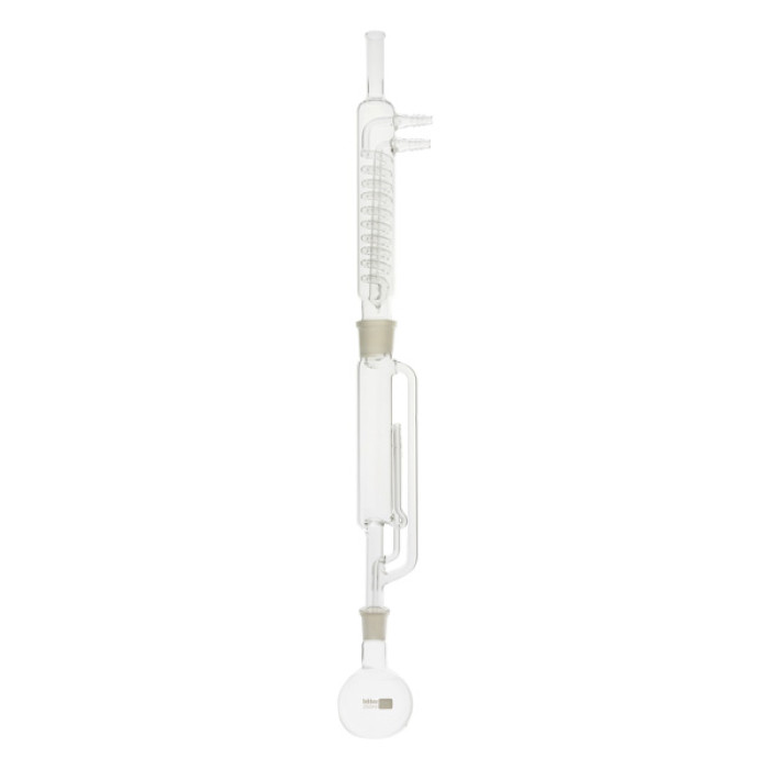 Equipo Soxhlet completo 250 ml borosilicato 3.3 con refrigerante y matraz 500 ml GLASSCO