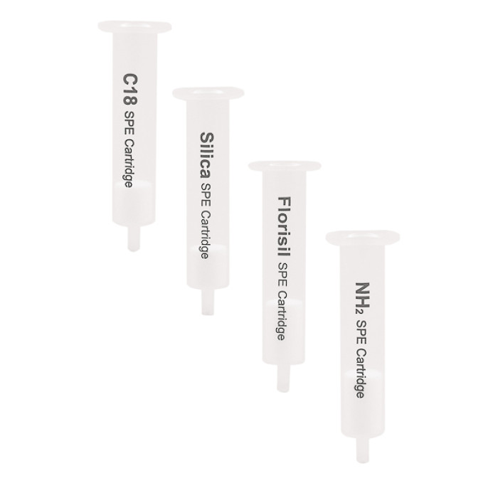 Cartuchos SPE de extracción en fase sólida C18, Silica, Florisil y NH2 — columnas 3 y 6 ml