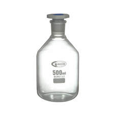 Frasco para reactivos boca estrecha 250 ml borosilicato 3.3 con tapón PP