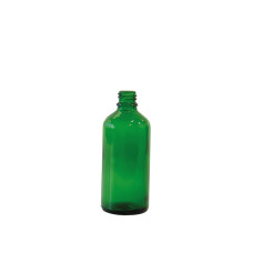 Frasco de vidrio verde rosca DIN-18 sodocálcico tipo III USP