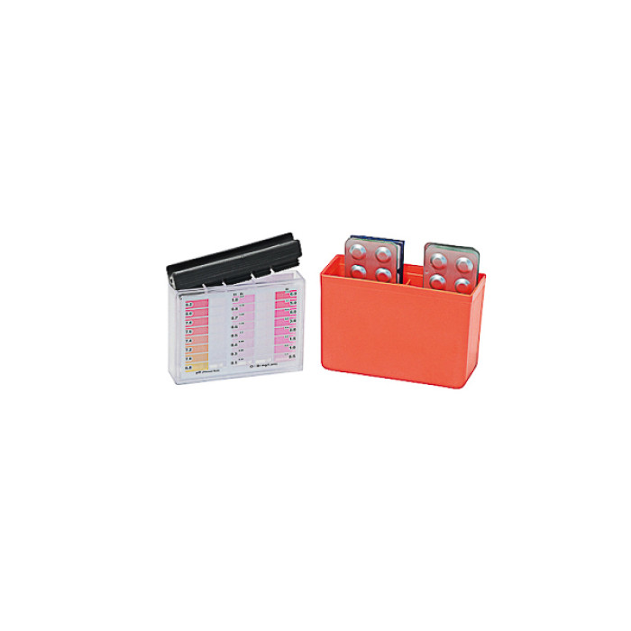 PoolTester kit medición pH, cloro y bromo semicuantitativo con tabletas RAPID 30 ensayos