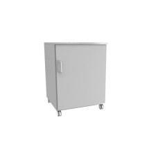 Mueble auxiliar de laboratorio con ruedas y una puerta