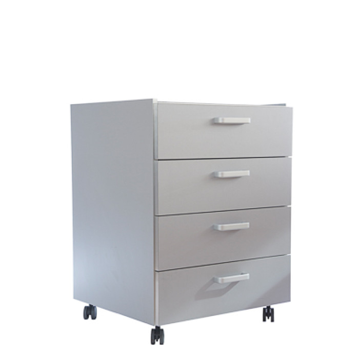 Mueble auxiliar de laboratorio con ruedas y cajones