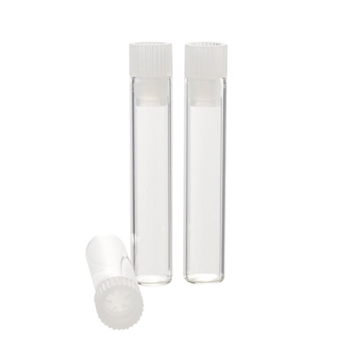 Vial Shell 1 ml fondo plano cristal transparente con tapón