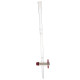 Columna de vidrio para cromatografía borosilicato 3.3 con llave de paso PTFE y frita sinterizada