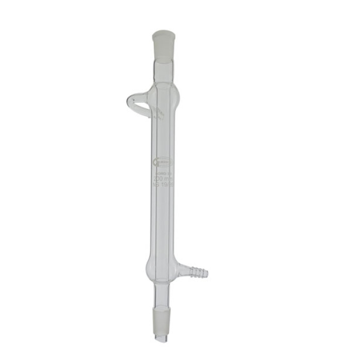 Refrigerante recto Liebig-West borosilicato 3.3 DIN 12576 conector Øint. 8 mm
