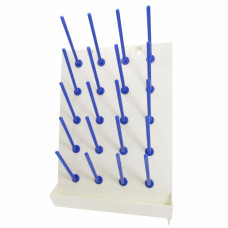 Escurridor de pared para material de laboratorio ABS y policarbonato con bandeja de drenaje