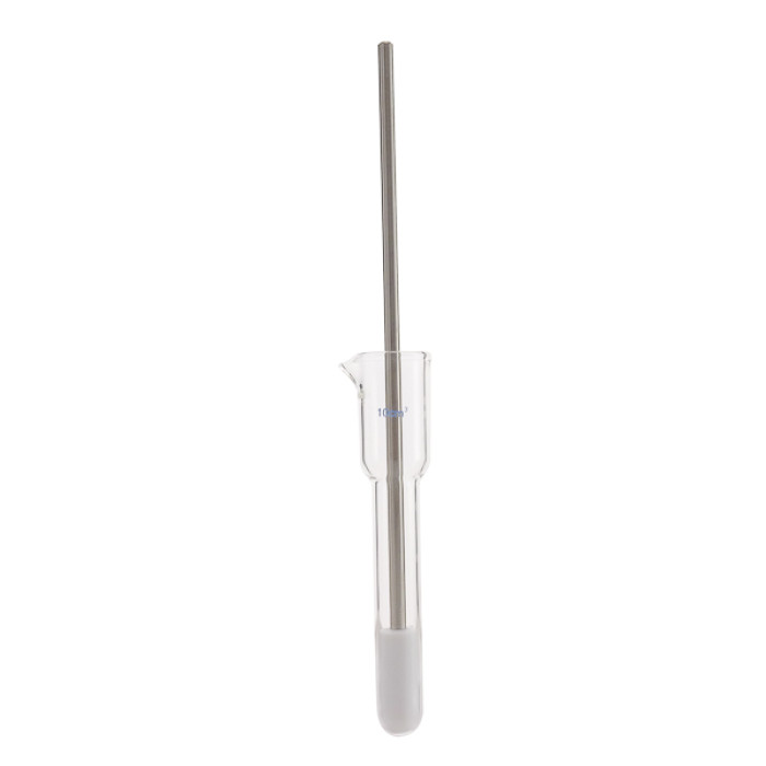 Homogeneizador de tejido PTFE con tubo de borosilicato, émbolo PTFE y eje de acero inoxidable