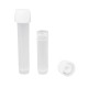 Tubo con faldón para transporte de muestras PP tapón rosca HDPE blanco fondo cónico