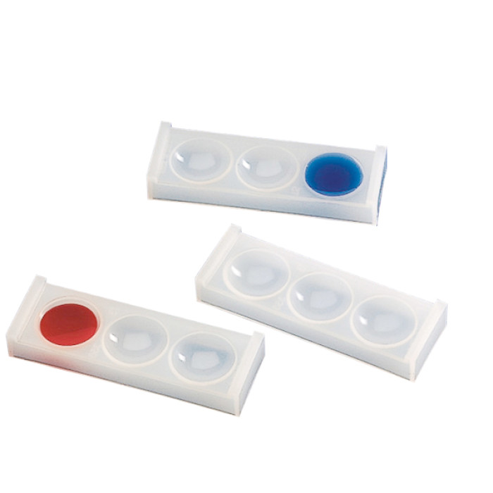 Placa de 3 cavidades polietileno para colorimetría