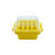 Bloque refrigerador para microtubos y criotubos 12 posiciones 2 ml policarbonato amarillo