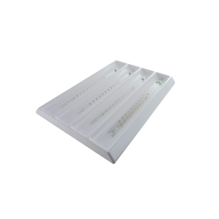 Bandeja de pipetas para cajón 4 compartimentos capacidad 30 pipetas 1-10 ml