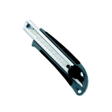 Cutter profesional 18 mm mango ergonómico antideslizante con bloqueo de cuchilla