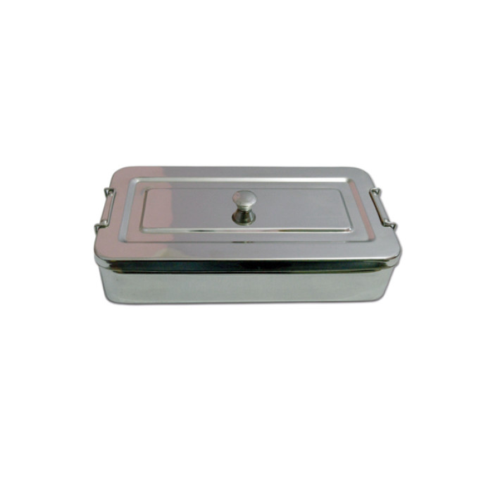Caja de instrumentos con tapa y asidero acero inoxidable 304