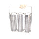 Soporte para placas Petri 90 mm acero inoxidable 3 columnas