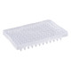 Placa 96 pocillos para PCR y qPCR polipropileno USP VI libre de DNasa RNasa e inhibidores