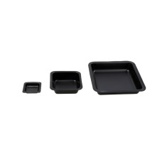 Bandeja de pesada de poliestireno negra