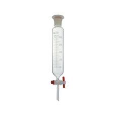 Embudo de goteo cilíndrico con llave PTFE y tapón borosilicato 3.3 Glassco