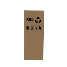Papelera de cartón para reciclaje con iconos de clasificación 216 x 204 mm